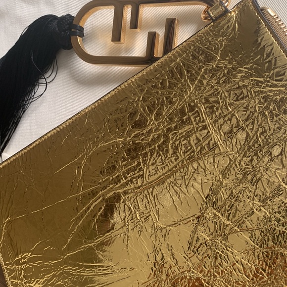 Fendi Envelope gold leather clutch - Picture 8 of 11